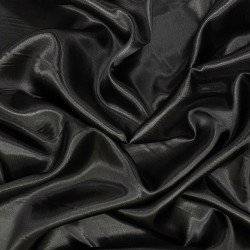 Ткань Атлас-сатин, цвет Черный (на отрез)  в Нижнем Новгороде