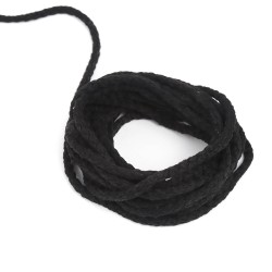 Шнур для одежды тип 2, цвет Чёрный (плетено-вязаный/полиэфир)  в Нижнем Новгороде